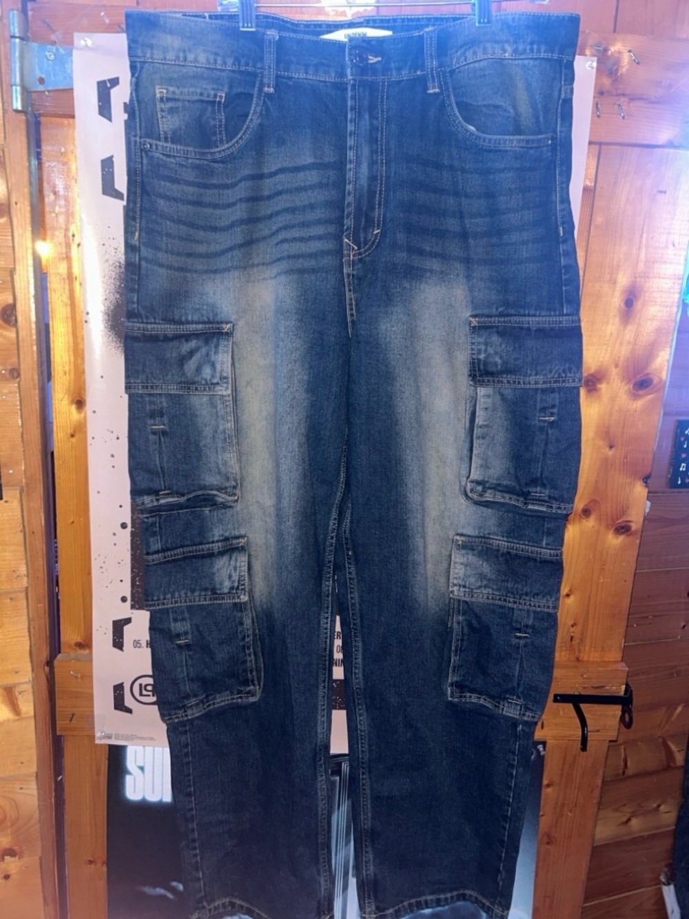 Men's Baggy Cargo Denim Pants